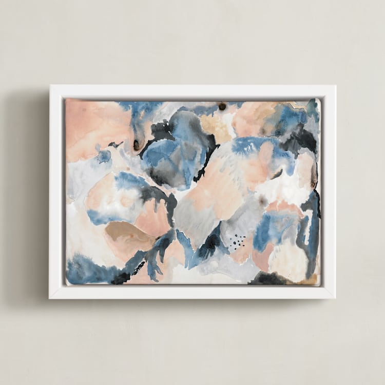 "Lake View South Carolina" - Art Print in lake blue by Erika Firm - Framed Canvas