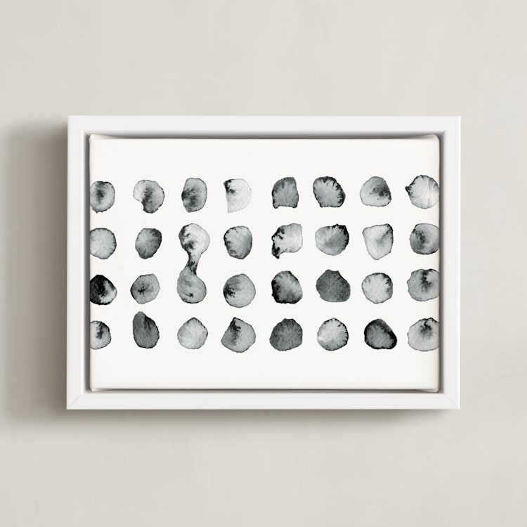 "Calculation" - Art Print in Black and White by Stephanie Nowotarski - Framed Canvas