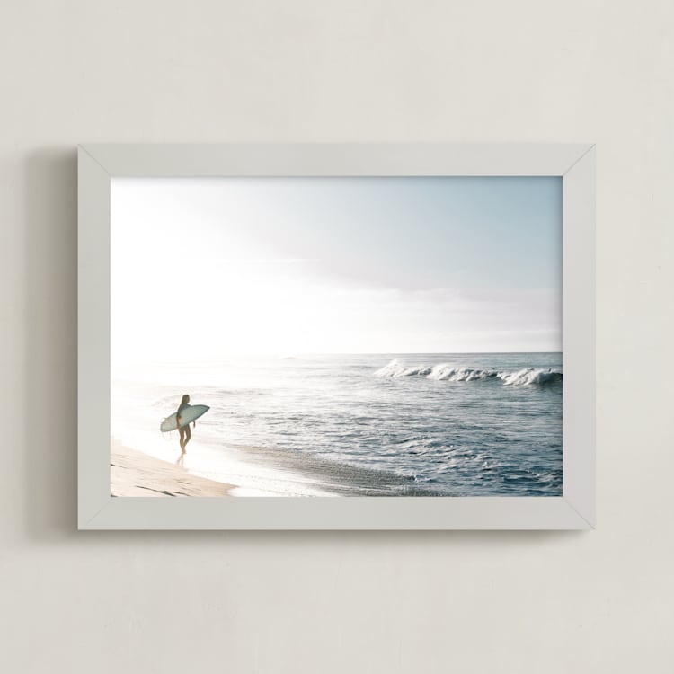 "Surfer Girl" - Art Print in Swell by Kamala Nahas - Framed