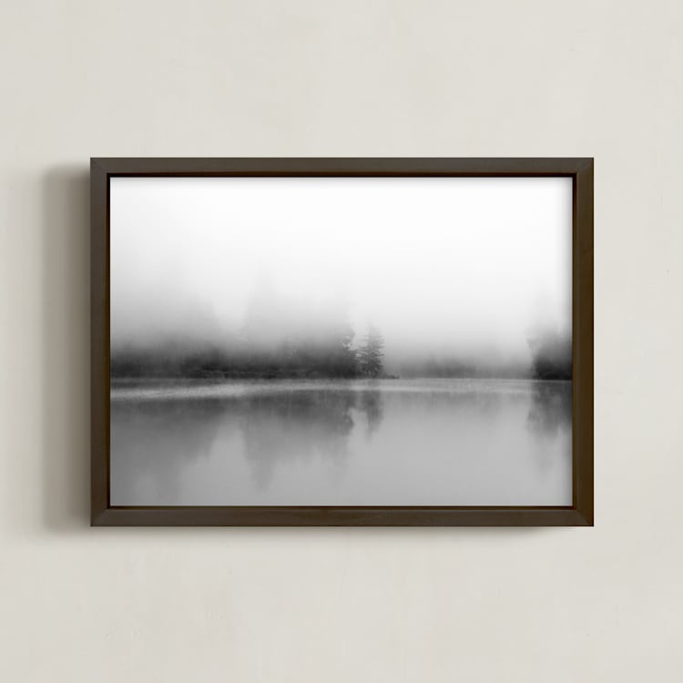 "Lost In Grey" - Art Print in Grey by Jennifer Morrow - Framed