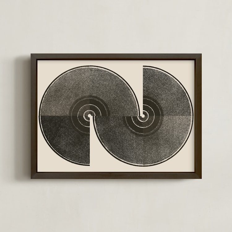 "Turn" - Art Print in Sand by Molly Lloyd - Framed