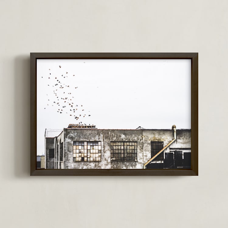 "Brooklyn" - Art Print in Winter White by Kaitlin Rebesco - Framed