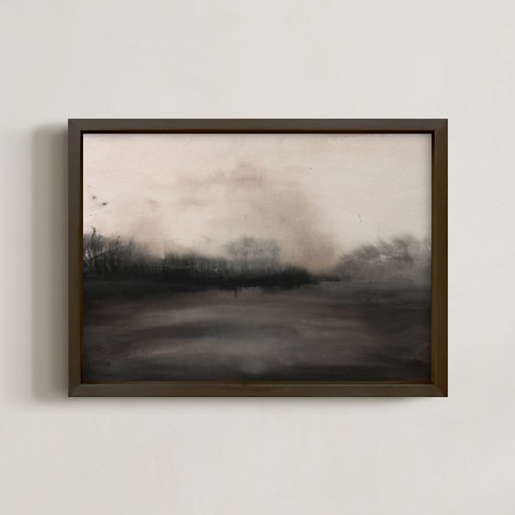 "Mystical & Mysterious" - Art Print in Misty Black & White by Michelle Jean - Framed