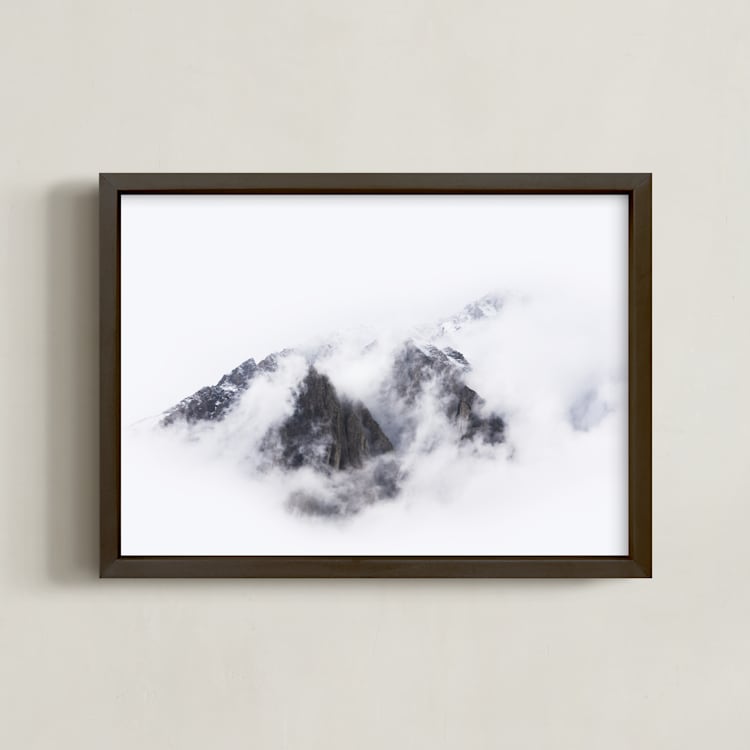 "Top Of The World" - Art Print in Cloud White by GeekInk Design - Framed
