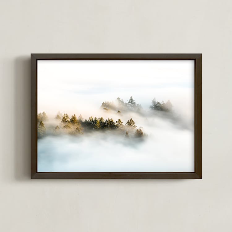 "Revealing I" - Art Print in Seaweed Green by Tania Medeiros - Framed