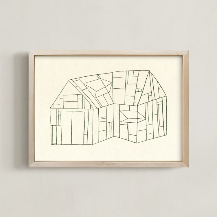 "greenhouse II" - Art Print in leaf by Sumak Studio - Framed