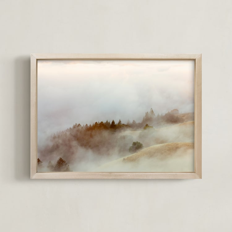 "Summer Fog" - Art Print in Tan by Tania Medeiros - Framed