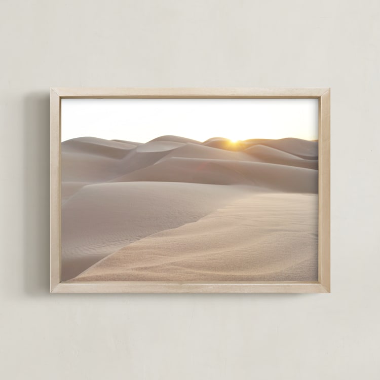 "Warm Sands" - Art Print in Sand by Emily Kariniemi - Framed