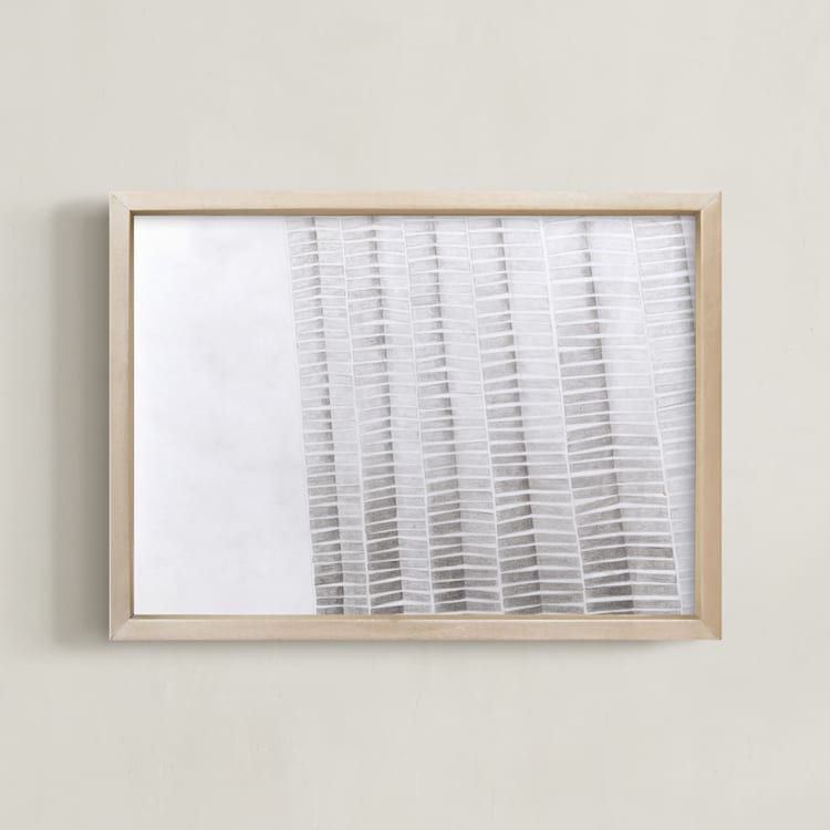 "Shape and Shadow" - Art Print in Stone white by Emily Kariniemi - Framed