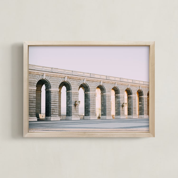 "Shapes" - Art Print in Sunset by Annie Montgomery - Framed