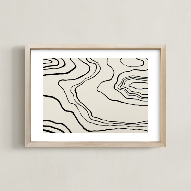 "Walkabout" - Art Print in Paperwhite by Kelly Johnston - Framed