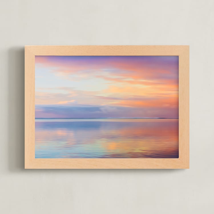 "Across the Reef" - Art Print in Sunrise Pastels by Zemina Zaferakis - Framed