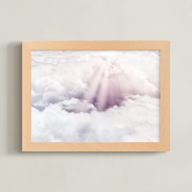 "Beyond The Clouds" - Art Print in Lilac by Alicia Youngken - Framed