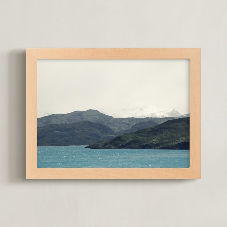"Landscape 2" - Art Print in Ocean Blue by lulu and isabelle - Framed