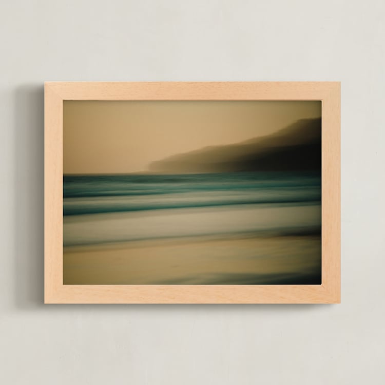"Twilight Afterglow III" - Art Print in Hazy Sand by Rachel Marie Keba - Framed