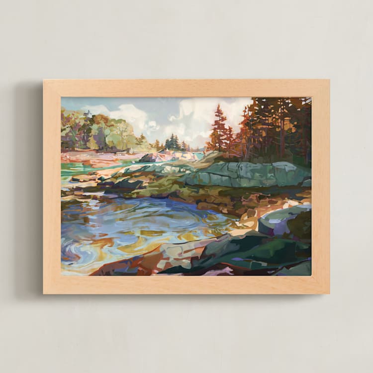 "Slow Down" - Art Print in Sienna by Jess Franks - Framed