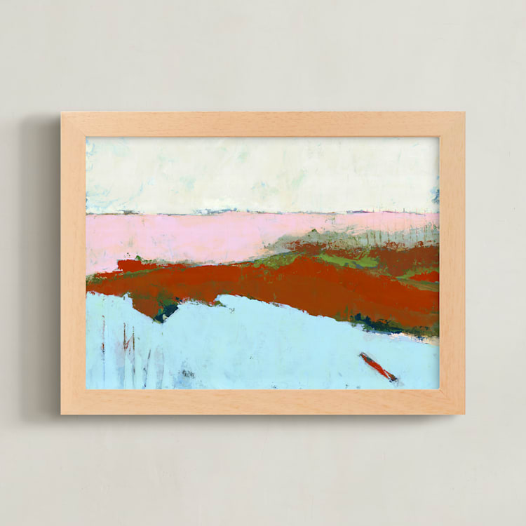"Breaking Barriers" - Art Print in Tuscan Red by Karyn Denten - Framed