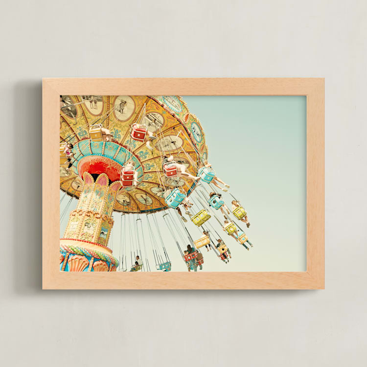 "You Spin Me" - Art Print in Mint Green by Irene Suchocki - Framed