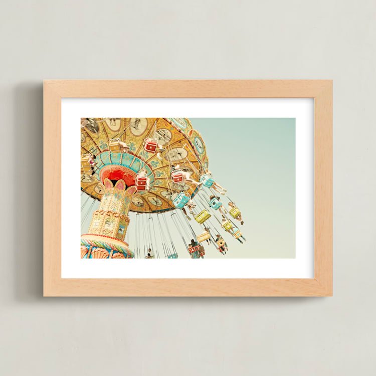 "You Spin Me" - Art Print in Mint Green by Irene Suchocki - Framed
