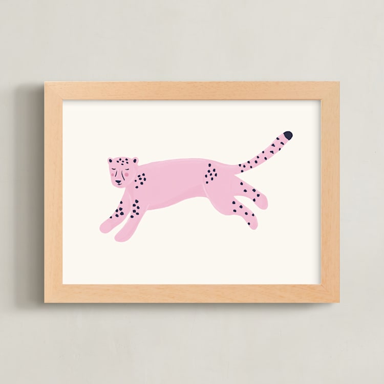 "Fierce" - Art Print in Rose Quartz by Tennie and Co. - Framed