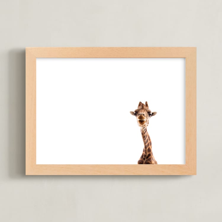 "Hello up there!" - Art Print in savanna gold by Alicia Abla - Framed