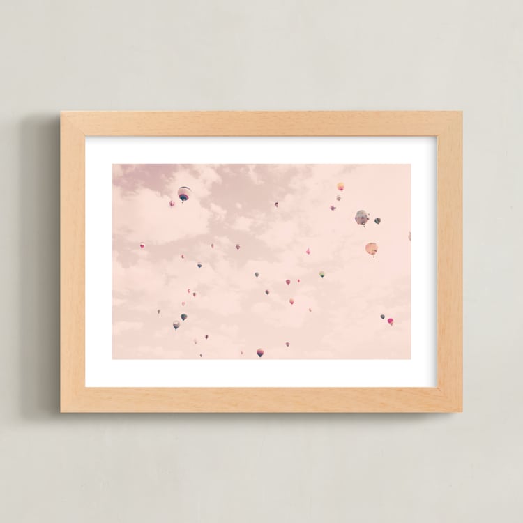 "Constellation" - Art Print in Pale Peach by Caroline Mint - Framed