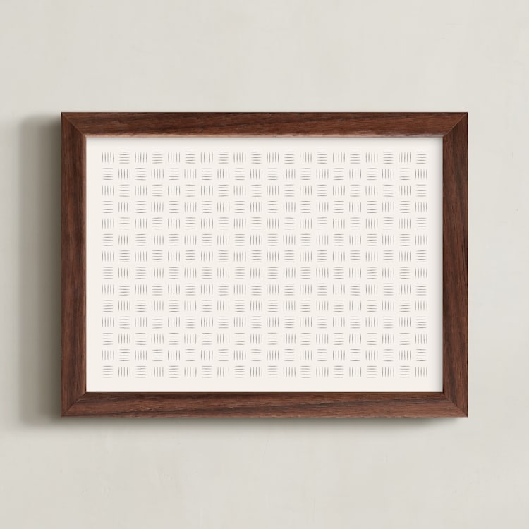 "Weaving 1" - Art Print in Sand by Yohaku Oshima - Framed