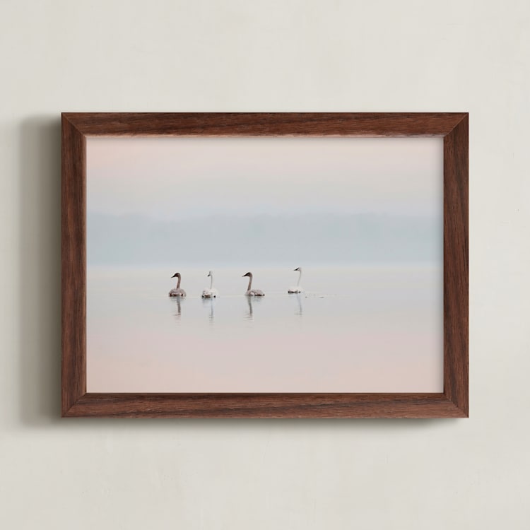 "Sunrise Quartet" - Art Print in Blush Pink by Corrina Reid - Framed