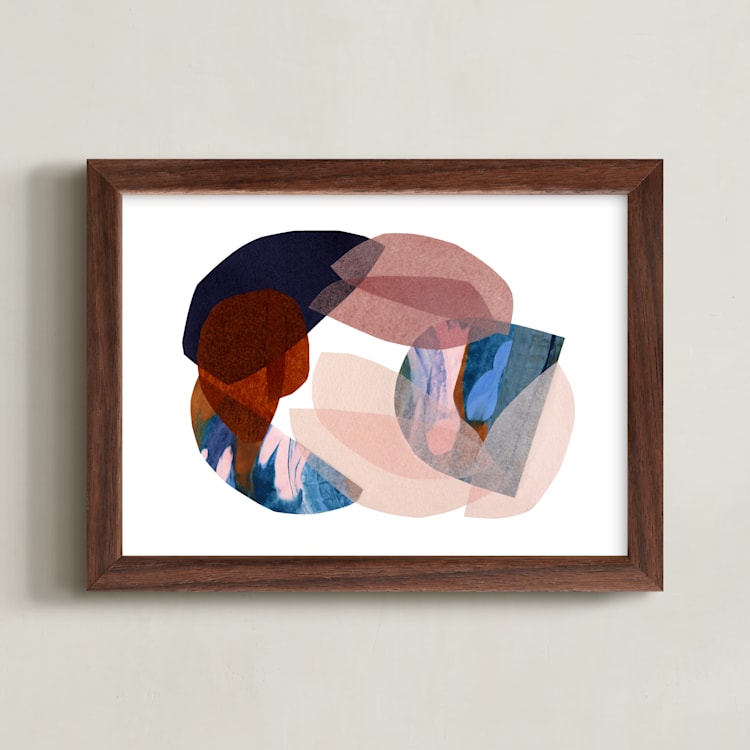 "paper swirl" - Art Print in Rust by Carrie Moradi - Framed