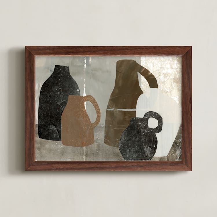 "At The Table 1" - Art Print in Agate by Jennifer Daily - Framed