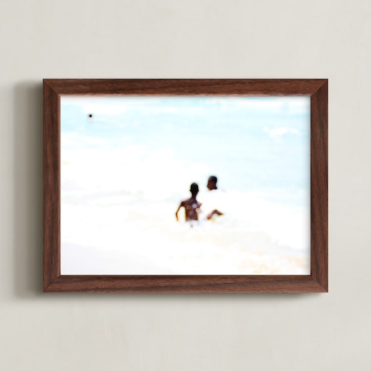 "Here and Now No. 5" - Art Print in Blurry Beach by Tal Paz-Fridman - Framed