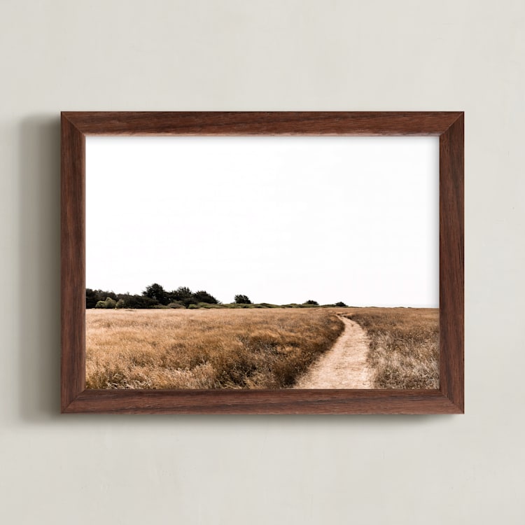 "Where to" - Art Print in Wheat by Karly Rose Sahr - Framed