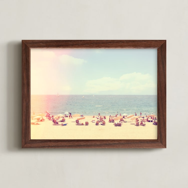 "Eternal Summers" - Art Print in Sand by Paola Benenati - Framed