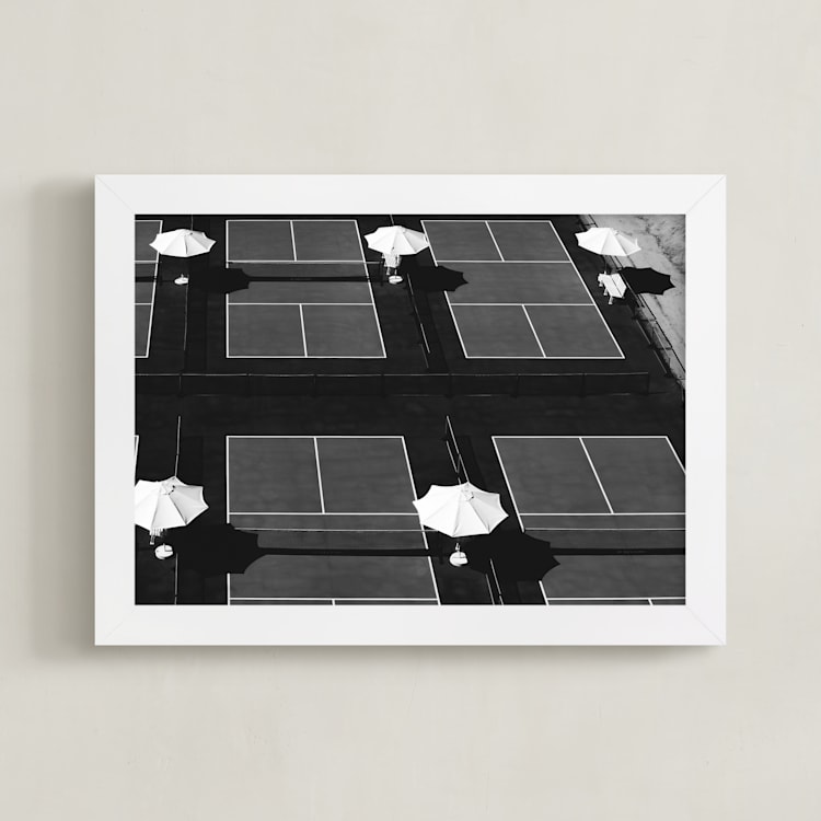 "Game Time" - Art Print in Asphalt by LindseyErin - Framed