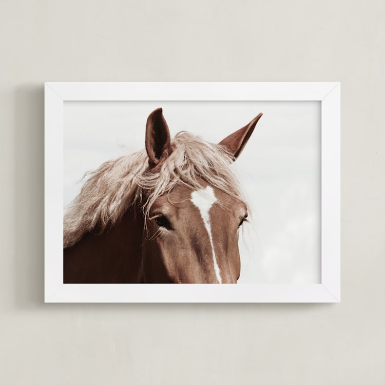 "Belgian Beauty" - Art Print in Chestnut by Robin Ott - Framed