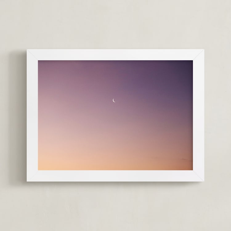 "Between Day and Night" - Art Print in Dusky Pink by Katrina Elise - Framed