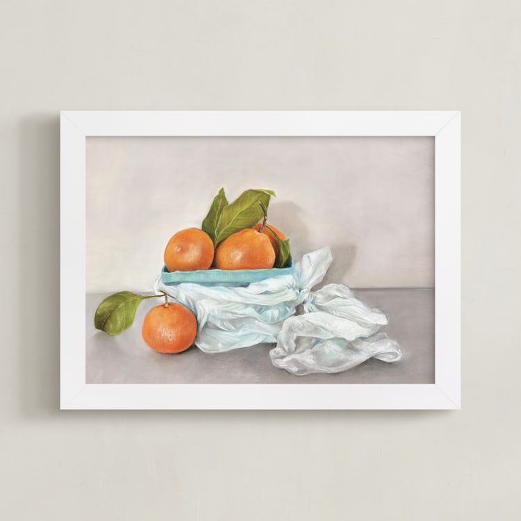 "Clementines " - Art Print in Orange by Lorent and Leif - Framed