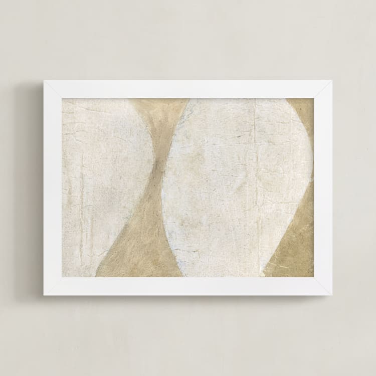 "Essence" - Art Print in Sand by Jennifer Daily - Framed
