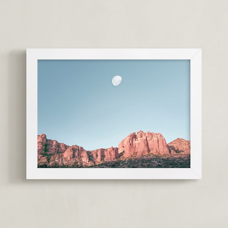 "Arizona Sky" - Art Print in Sedona Red by Tania Medeiros - Framed
