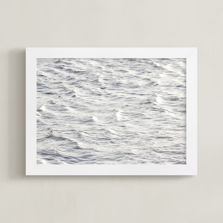 "Under the surface" - Art Print in Silver by Lisa Sundin - Framed