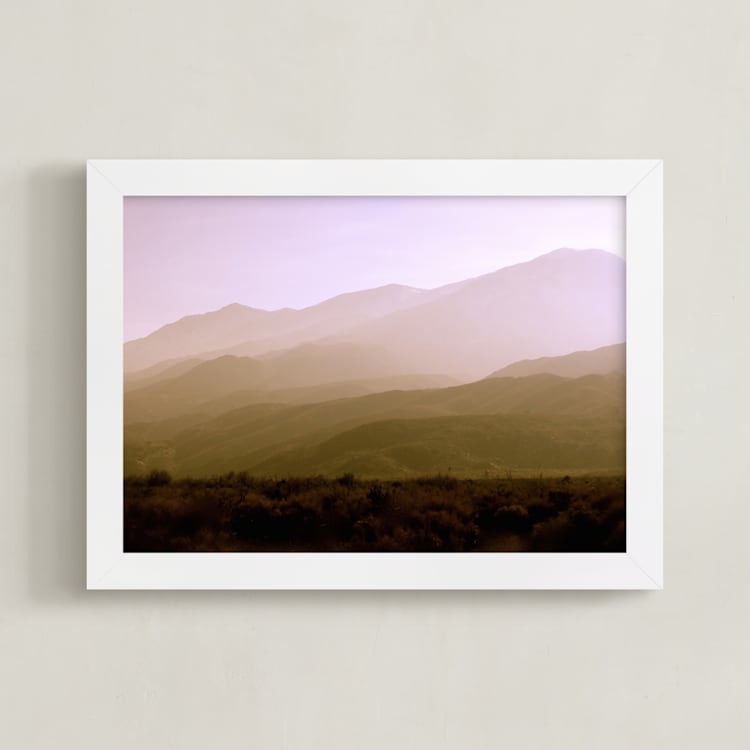 "Indian Canyon" - Art Print in Lavender Golden Hour by Lisa Sundin - Framed