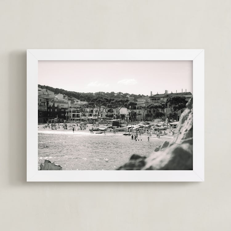 "Euro Summer" - Art Print in Black & White by Ellen Schlegelmilch - Framed