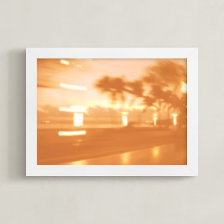 "Sunset de Blur" - Art Print in Mellow by Katrina Elise - Framed