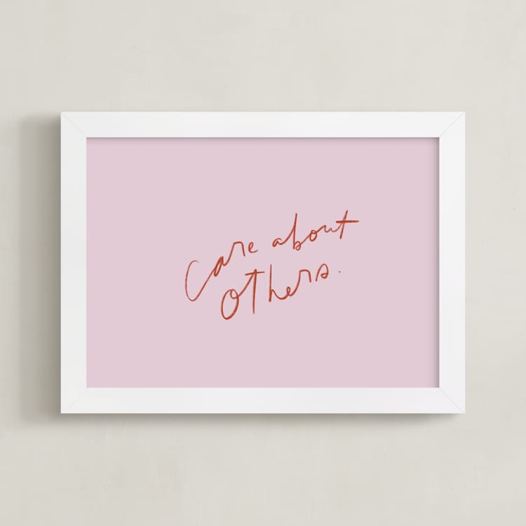 "obligation" - Art Print in Cotton Candy by Marabou Design - Framed