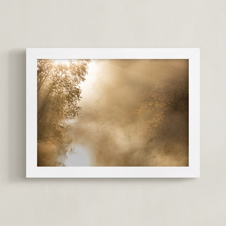 "Golden Light" - Art Print in Golden by Jan McElhinny - Framed
