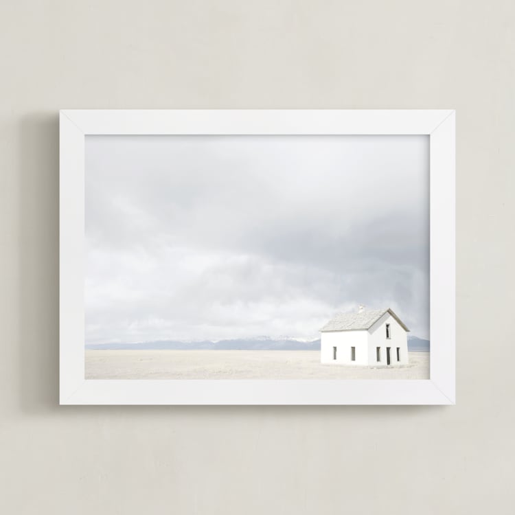 "on the range" - Art Print in mountain blue by Alicia Abla - Framed