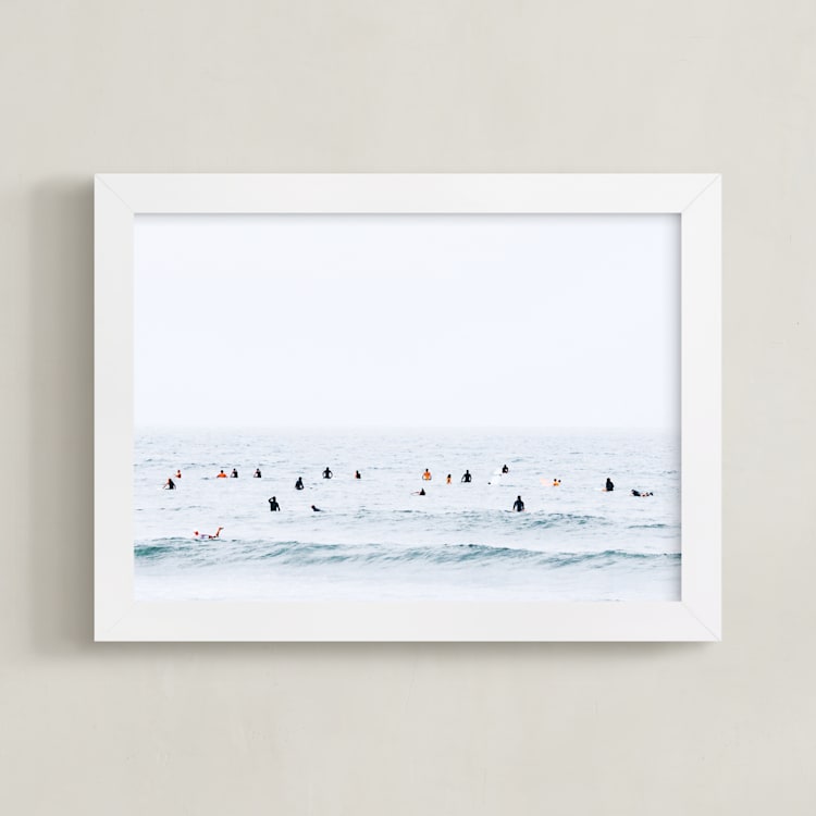 "Watermelon Sugar High" - Art Print in Ocean Blue by Summer Strauch - Framed