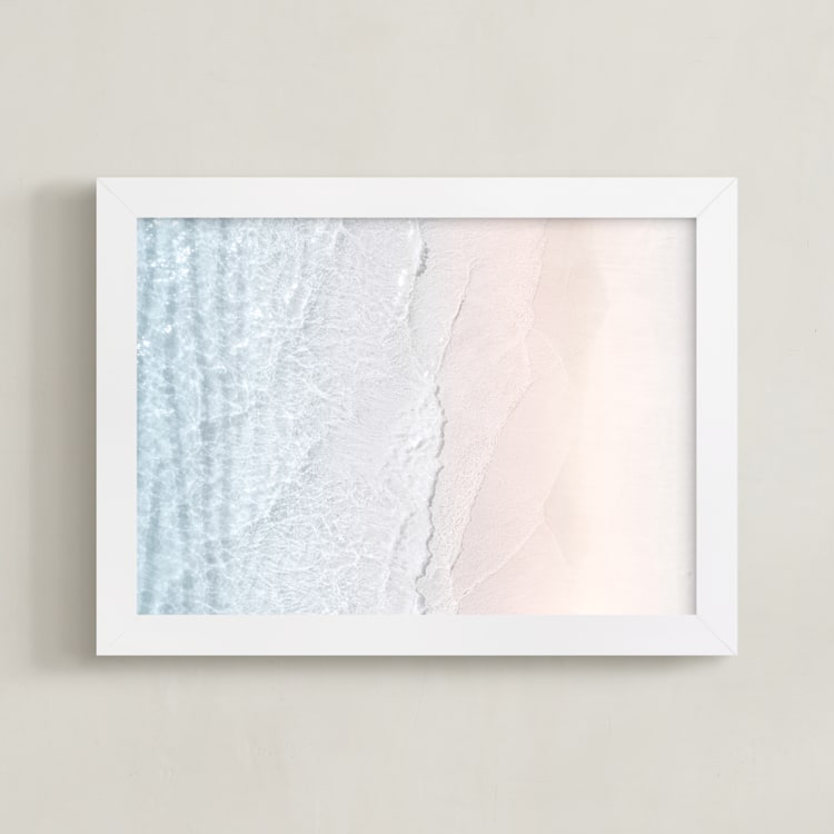 "Gradient State of Mind" - Art Print in Ocean Blue by Tania Medeiros - Framed