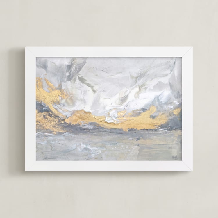 "Dune Grass" - Art Print in Sand by Julia Contacessi - Framed