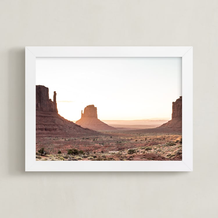 "Valley Sunrise" - Art Print in Sunrise by 1885 Atelier - Framed